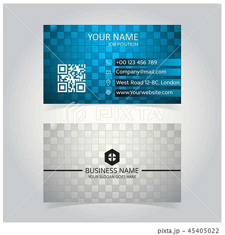 Abstract Blue Gray Glowing Business Card template 45405022
