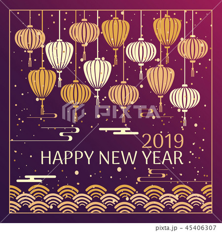 Happy chinese new year 2019, year of pig, zodiac 45406307
