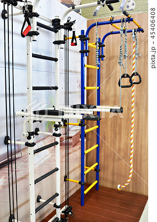 Home sports complex with gymnastics bars 45406408