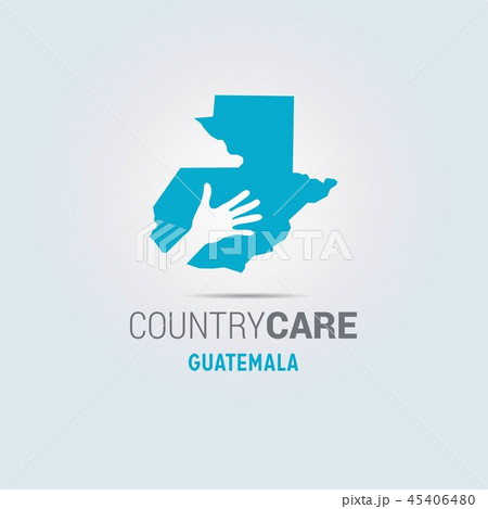 map of Guatemala isolated hands offering sign 45406480
