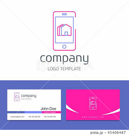 Business card design smart phone company logo  45406487