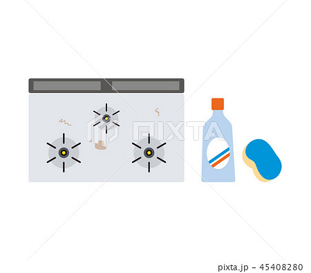 物素材-ガステーブルの掃除 45408280