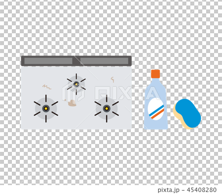 物素材-ガステーブルの掃除 45408280