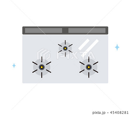 物素材 ガステーブルの掃除のイラスト素材