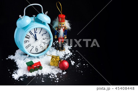 Alarm clock and new year decorations 45408448