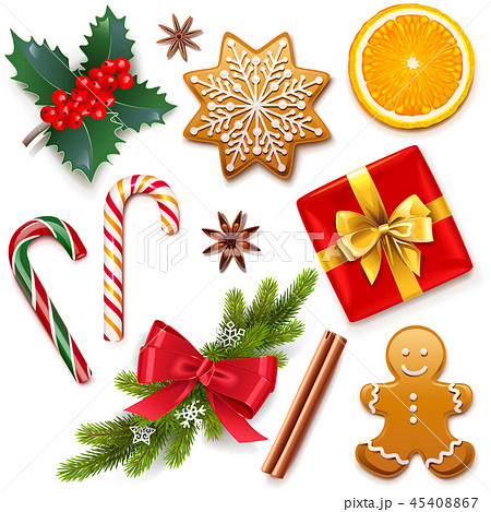 Vector Christmas Symbol Icons 45408867