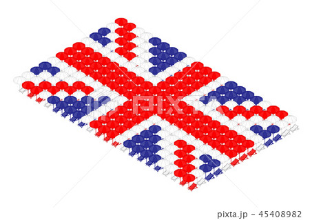 Isometric beach or deck chair with umbrella in row Isometric beach or deck chair with umbrella in row 45408982