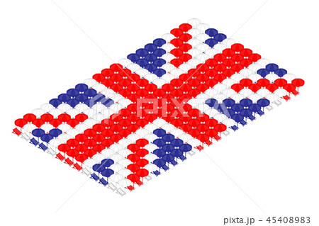 Isometric beach or deck chair with umbrella in row 45408983