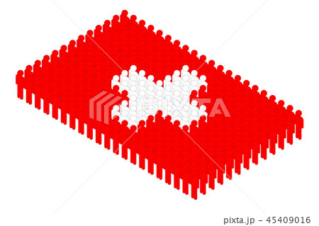 Isometric man icon pictogram in row, Switzerland 45409016