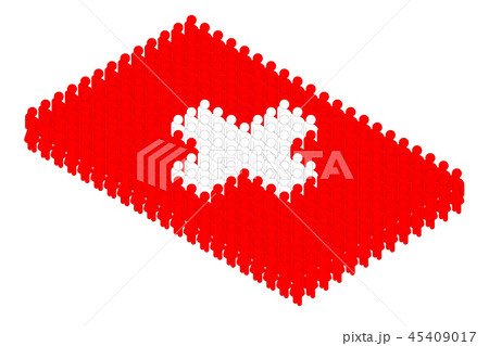 Isometric woman icon pictogram in row, Switzerland Isometric woman icon pictogram in row, Switzerland 45409017