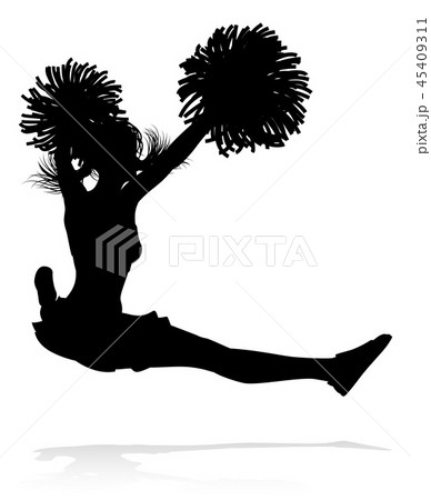 Cheerleader Pom Poms Silhouette Cheerleader Pom Poms Silhouette 45409311