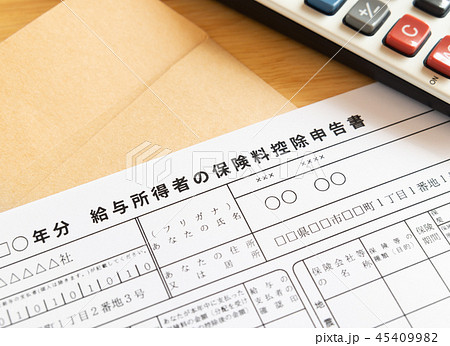給与所得者の保険料控除申告書イメージ　年末調整 45409982