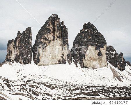 Spring panorama Three peaks - Tre Cime di Lavaredo 45410177
