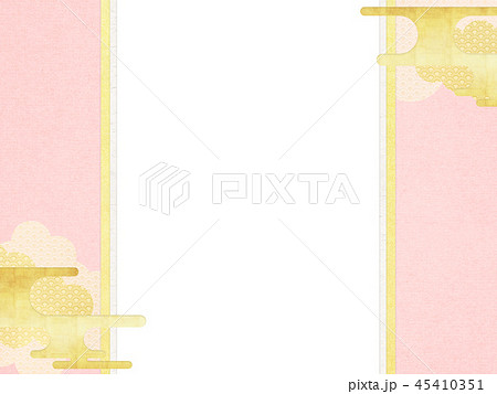 和-和風-和柄-背景-和紙-春-桜-ピンク-のし 45410351