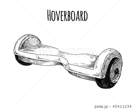 Hoverboard Isolated On White Background のイラスト素材