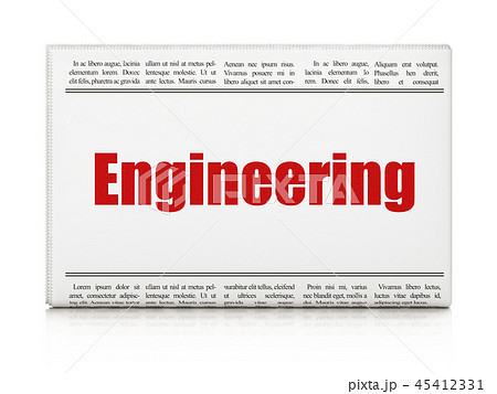 Building construction concept: word newspaper headline Engineering Building construction concept: word newspaper headline Engineering 45412331