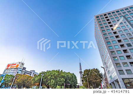 名古屋 駅前 都市風景 桜通 久屋大通 テレビ塔 名古屋 駅前 都市風景 桜通 久屋大通 テレビ塔 45414791