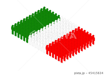 Isometric man icon pictogram in row, Italy 45415634