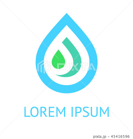 Water drop green blue logo template icon Water drop green blue logo template icon 45416596