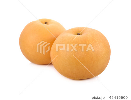 snow pear or Fengsui pear on white background snow pear or Fengsui pear on white background 45416600