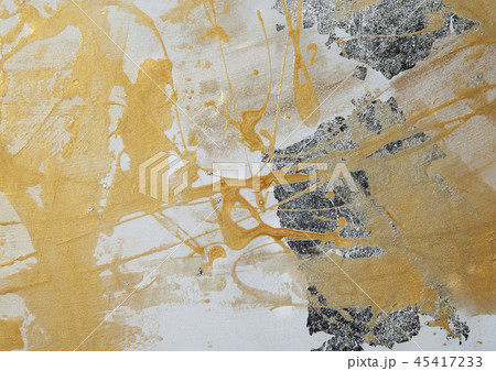 painting on drywall, yellow paint, silver patina 45417233