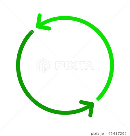 リサイクル緑色イラストアイコン素材 45417292