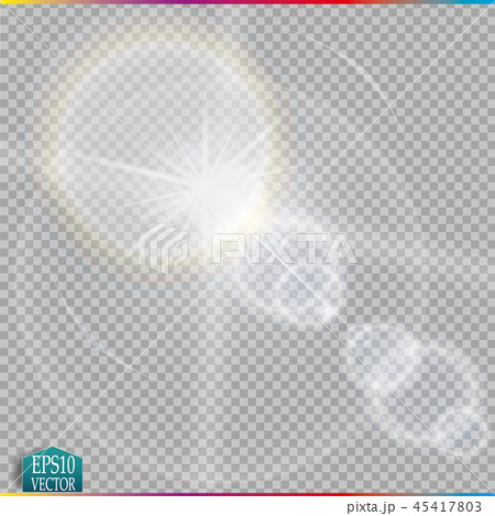 Vector transparent sunlight special lens flare light effect. 45417803