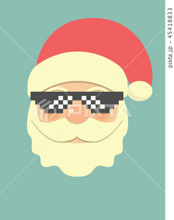 Hipster Santa Claus with pixel glasses 45418833