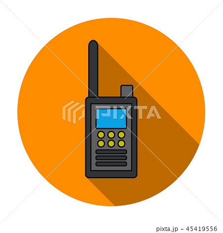 Handheld Transceiver Icon In Flat Style のイラスト素材