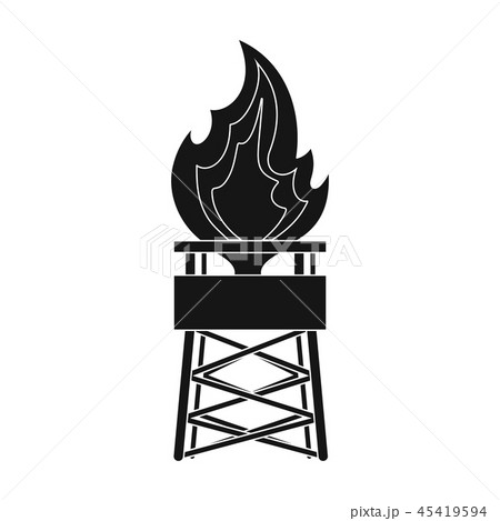 Gas tower.Oil single icon in black style vector symbol stock illustration web. Gas tower.Oil single icon in black style vector symbol stock illustration web. 45419594