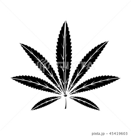 Green leaf of hemp.Hippy single icon in black style vector symbol stock illustration web. Green leaf of hemp.Hippy single icon in black style vector symbol stock illustration web. 45419603