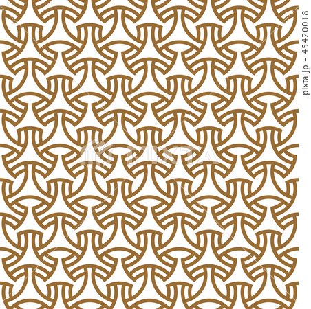 Seamless geometric pattern in golden  lines. 45420018