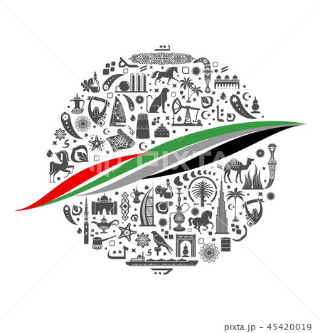 Vector illustration color background United Arab Emirates Vector illustration color background United Arab Emirates 45420019