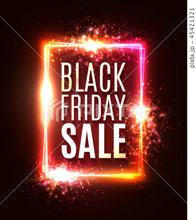 Colorful Black Friday sale background. Discount card. Sales festive backdrop with light flash Colorful Black Friday sale background. Discount card. Sales festive backdrop with light flash 45421321