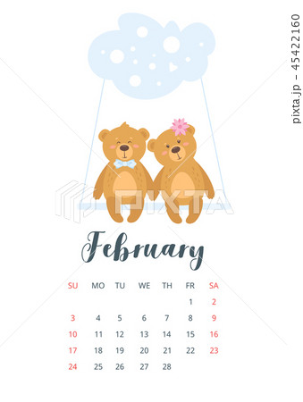 2019 cute teddy bear calendar 45422160