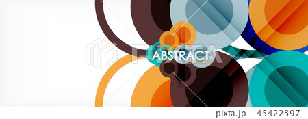Abstract colorful geometric composition - multicolored circle background 45422397