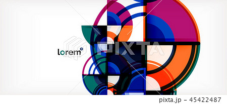 Vector abstract colorful circles background 45422487