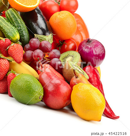 Variety of healthy fresh fruits and vegetables Variety of healthy fresh fruits and vegetables 45422516