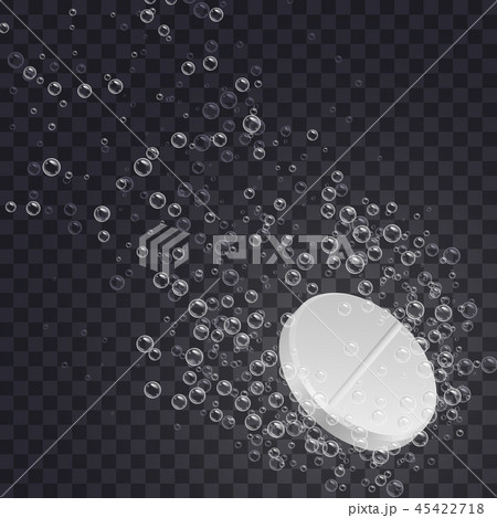 Realistic effervescent soluble tablet pills. 45422718