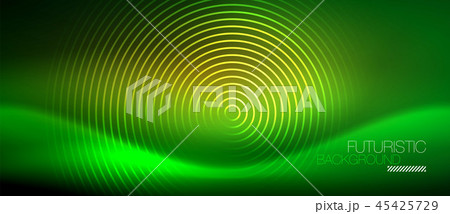 Neon glowing techno lines, hi-tech futuristic abstract background template with square shapes Neon glowing techno lines, hi-tech futuristic abstract background template with square shapes 45425729