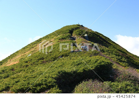 東北飯豊連峰 飯豊山山頂への道 山頂直下から山頂を望む 東北飯豊連峰 飯豊山山頂への道 山頂直下から山頂を望む 45425874