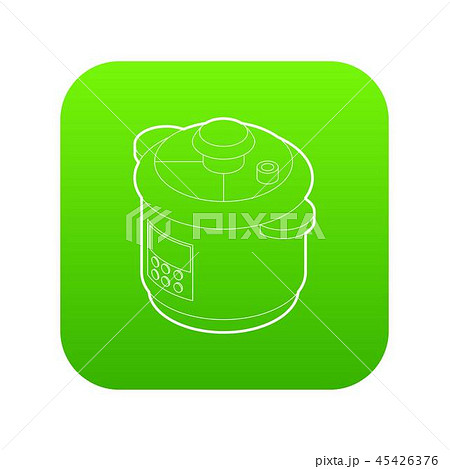 Multi cooker icon green vector 45426376