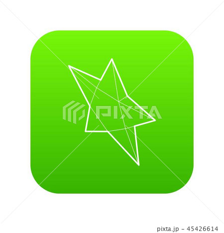 Pointed star icon green vector 45426614