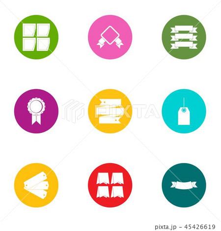 Textile product icons set, flat style 45426619