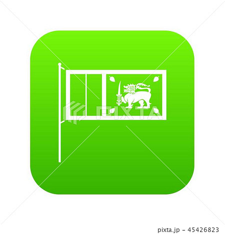 Flag of Sri Lanka icon digital green 45426823