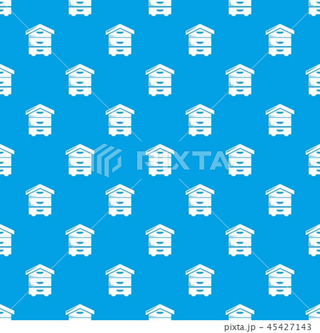 Wood beehive pattern vector seamless blue Wood beehive pattern vector seamless blue 45427143
