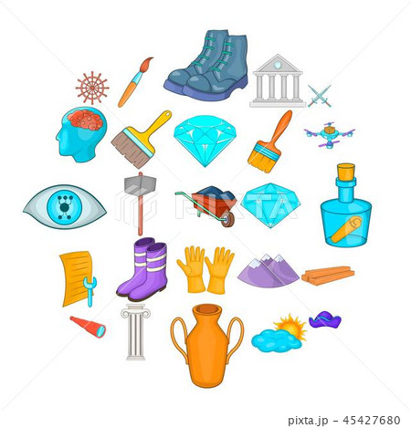 Godsend icons set, cartoon style Godsend icons set, cartoon style 45427680
