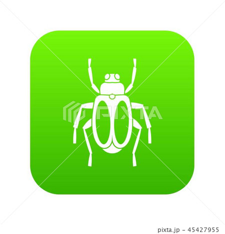 Dung beetle icon digital green Dung beetle icon digital green 45427955