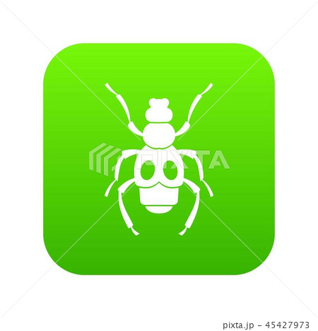 Beetle insect icon digital green 45427973