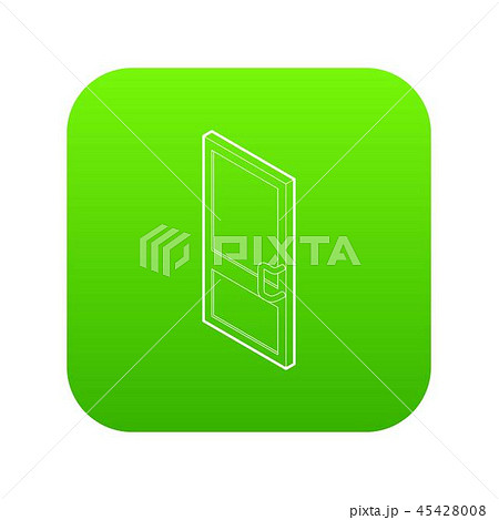 Door icon green vector Door icon green vector 45428008